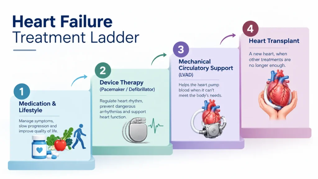 heart transplant timeline. medicine to transplant